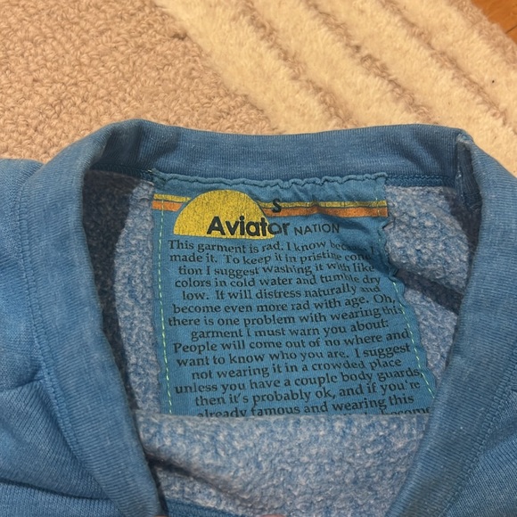 Blue Aviator Nation Smile Crewneck - Picture 4 of 4